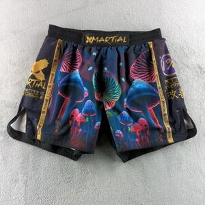 XMARTIAL Shorts Mens 3XL Multicolor Mushroom Graphic MMA Training BJJ Jiu Jitsu
